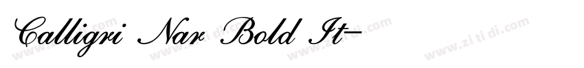 Calligri Nar Bold It字体转换